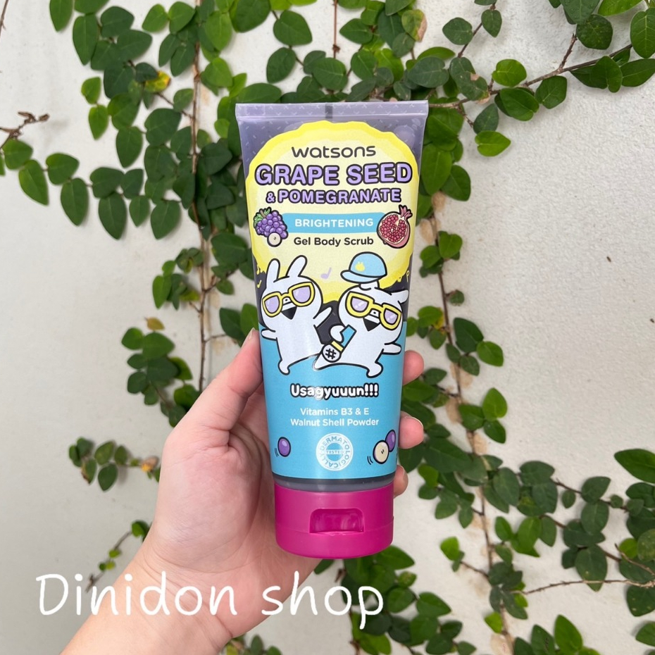 ((dinidon shop)) Watsons Greape Seed Pomegranate Gel Body Scrub 200g.เจลสครับขัดผิวกาย