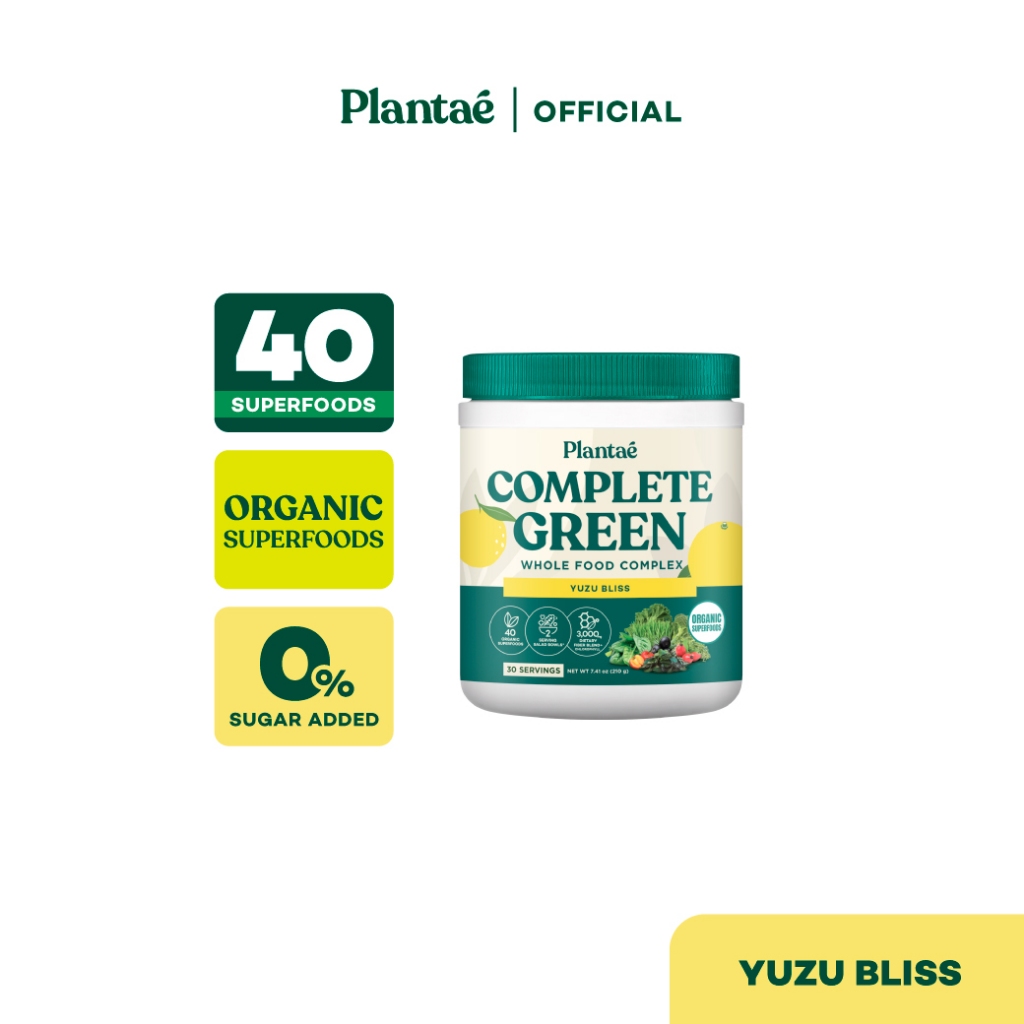 [สินค้าสำหรับแถมเท่านั้น] Plantae Whole Food Complex : Complete Green รส Yuzu Bliss ขนาด 210 กรัม ผง