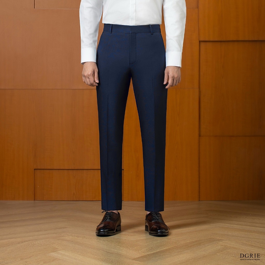 DGRIE PLAY - Play Navy Blue T/R 2button Pants - กางเกงสีกรม