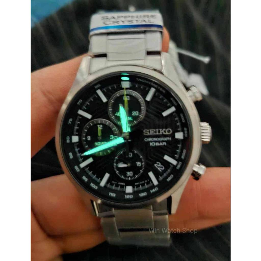 นาฬิกา Seiko Quartz Chronograph รุ่น SSB419P1 นาฬิกาข้อมือผู้ชาย กระจก Sapphire ของแท้ 100% ประกันศุนย์ Seiko ไทย