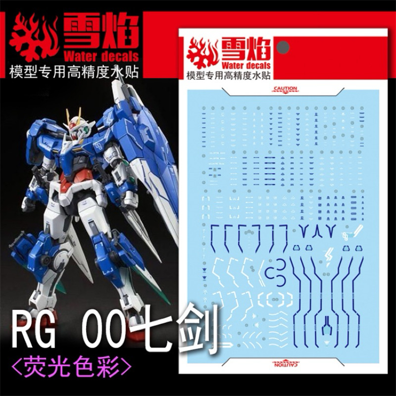 ดีคอลน้ำ SF RG DECAL RG 1/144 00 GUNDAM SEVEN SWORD เรือวแสงแบล็คไลท์