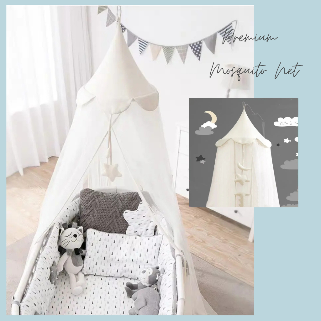 มุ้งกันยุง เตียงเด็ก​  มุ้งเตียงเด็ก มีเสา​ตั้งพื้น ขนาด​ยาว. 6 m สูง​ 2 m ​และแบบคลิปหนีบเตียง สวย