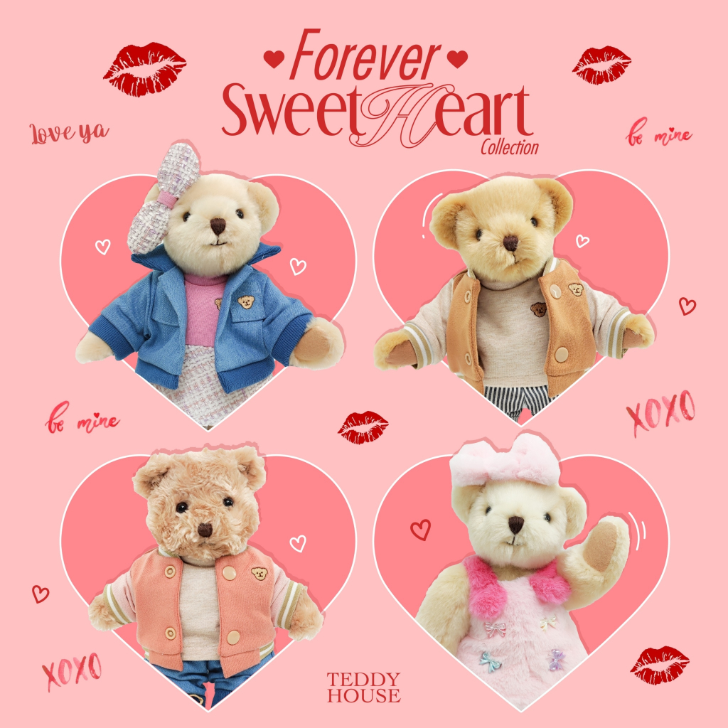 TEDDY HOUSE : New Collection Forever Sweetheart ชุดเสื้อผ้าขนาด 8 10 12 นิ้ว ปักชื่อได้