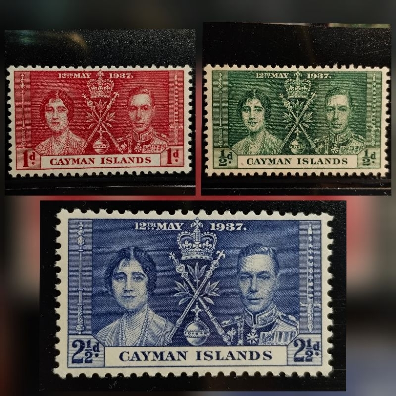 💥 Cayman Islands 1937 King George VI Coronation / MNH