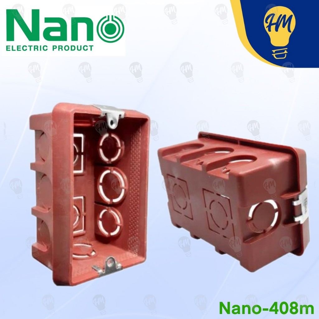 Nano บล็อคฝัง พลาสติก หูเหล็ก ขนาด 2x4 และ 4x4