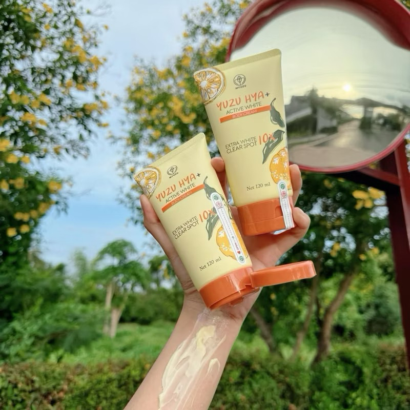 YUZU HYA+ ACTIVE WHITE BODY CREAM ครีมเจลมิวซุ
