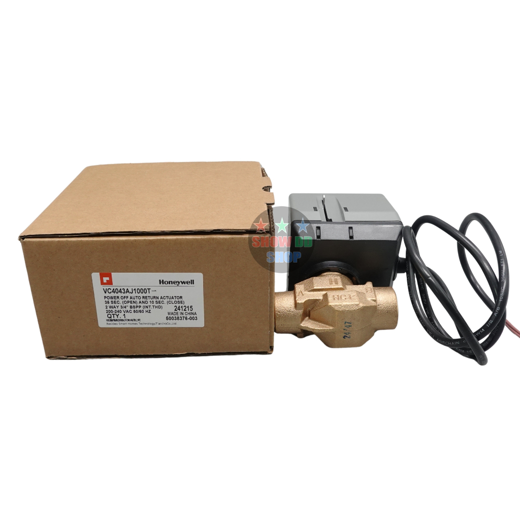 Honeywell VC4043AJ1000T ทูเวย์ วาล์ว 3/4″ สปริงรีเทิร์น Honeywell วาวล์ไฟฟ้า วาวล์สปริง วาวล์สองทาง