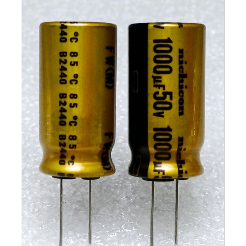 Nichicon FW 1000uf 50v Capacitor ตัวเก็บประจุ คาปาซิเตอร์  ออดิโอเกรด
