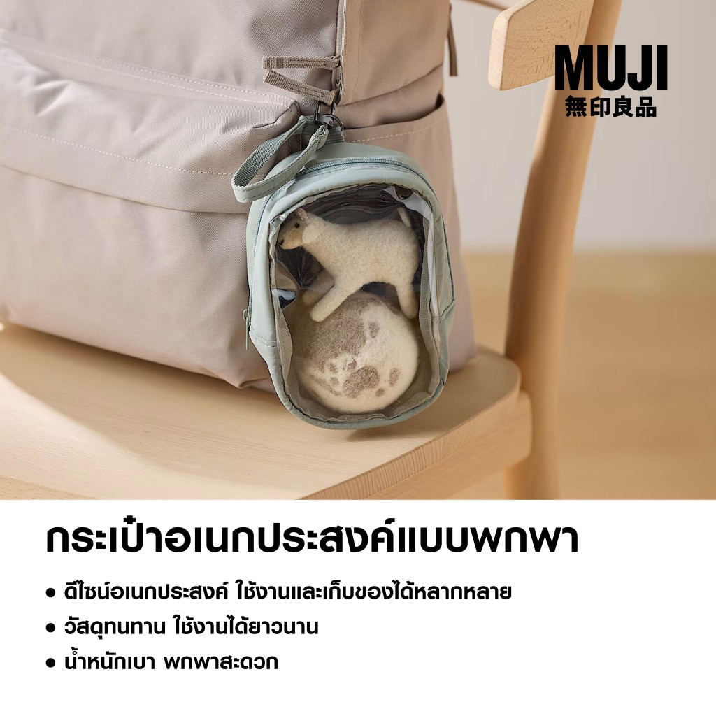 พร้อมส่ง MUJI มูจิ กระเป๋าแขวน สำหรับนักสะสม ใสหนึ่งด้านโชว์ของที่เรารัก