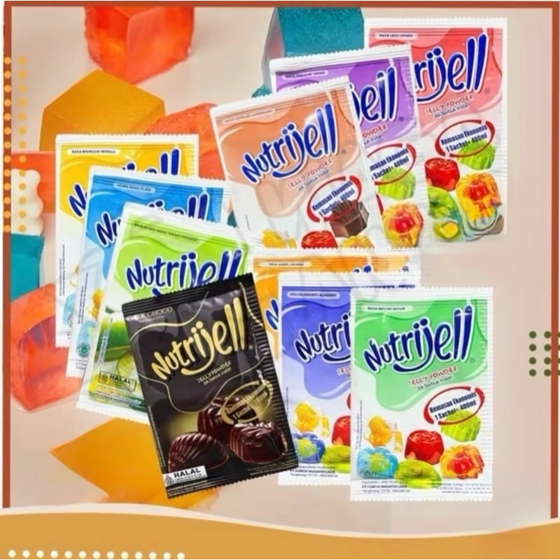 Nutrijell นูทรีเจล ผงเยลลี่ ผงวุ้น ผงเจลลี่ ผงวุ้นอินโด ผงเจลลี่อินโด ผงเยลลี่อินโด สำเร็จรูป ถูกสุด!!!