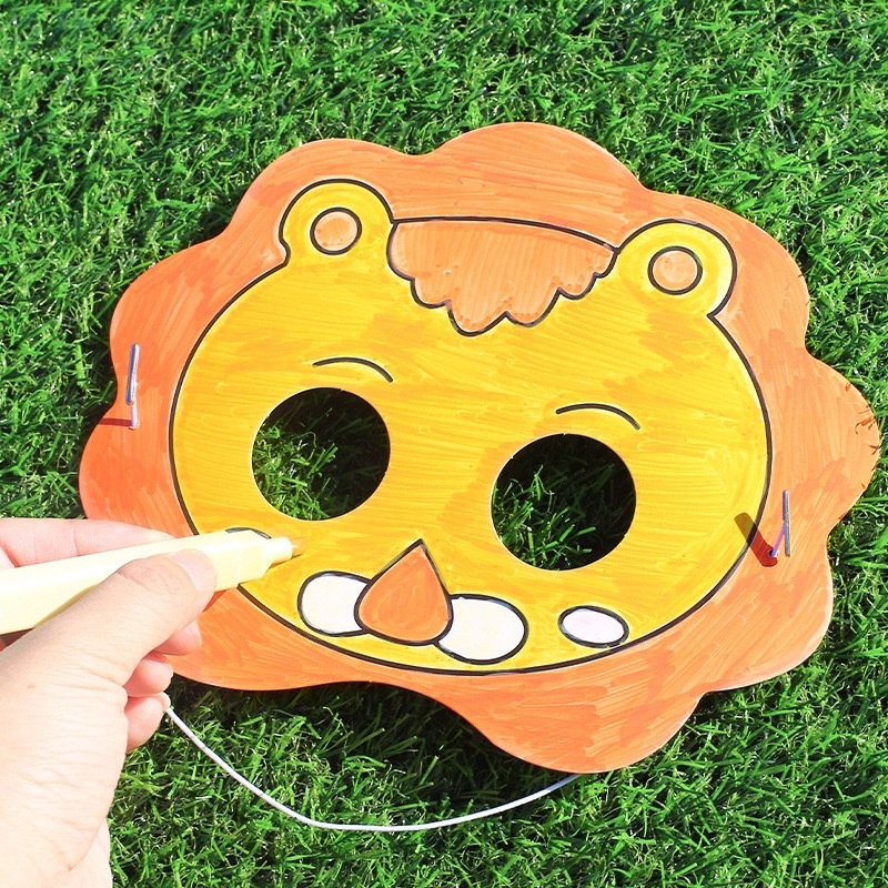 GTRmall(1512) หน้ากากระบายสี หน้ากาก DIY ของเล่นเสริมพัฒนาการ