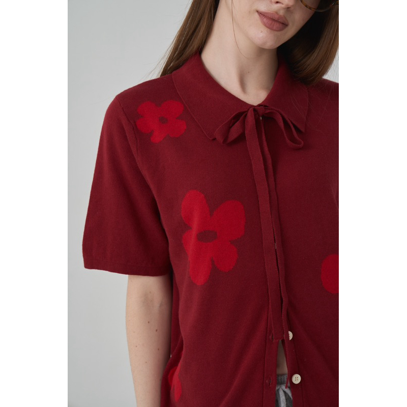 Flower knitting top เสื้ิอทอไหมพรมคอตตอน100% - รูปที่ 5