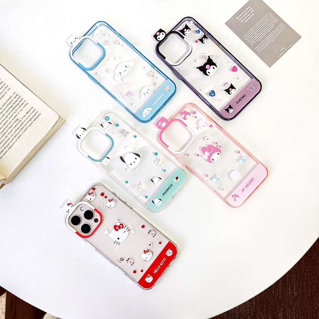 เคสใสสกรีนลายการ์ตูน กล้องหัวการ์ตูนเกาะ เคส ไอโฟน 11 12 13 14 15 16 Pro max 16Promax 15Promax 14Promax 16plus