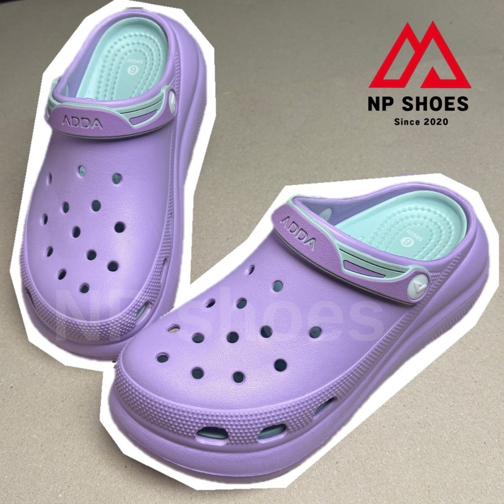 รองเท้าหัวโต ADDA รุ่น 59G01-W1 SIZE (4-7) สำหรับหญิง มีสายรัดหลังเพิ่มความกระชับ นุ่มสวมใส่สบาย เสริมส้นสูง 2.5 นิ้วค่ะ - รูปที่ 3