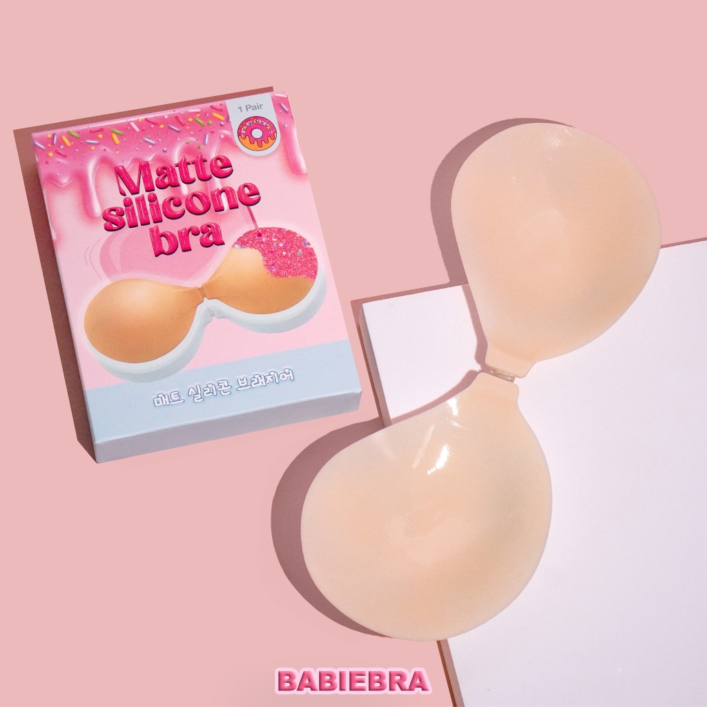 Babiebra-บราอกชิด [บาบี้บรา] บราซิลิโคนเนื้อแมท รุ่นพรีเมียม อกชิดสวยเป๊ะทั้งวัน! บราปีกนก บราดันทรง
