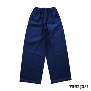 JAMANBKK / WIDELY JEANS / กางเกงยีนส์ขากระบอก เอวยางยืด