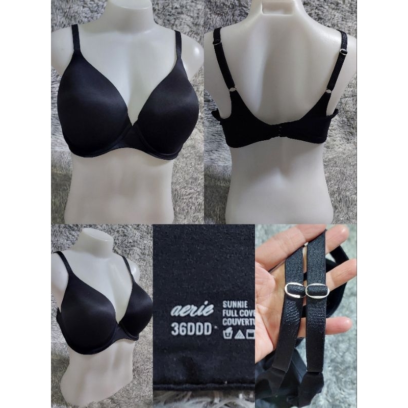 #เสื้อใน#เสื้อชั้นในผู้หญิง ฟองบาง+โครง สีดำ#aerie SIZE 36DDD