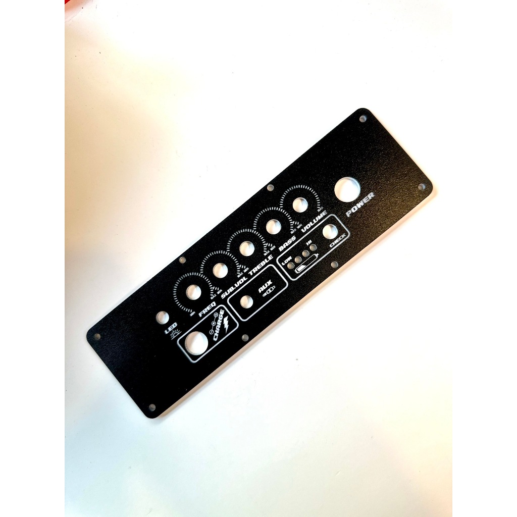 เพลทไฟลำโพง DIY รุ่น MT21 5 วอลุ่ม ขนาด 18x5cm. สำหรับตู้แบนพาส 3นิ้ว