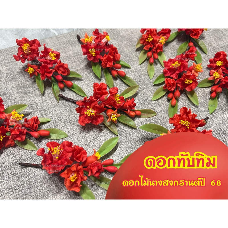 ดอกทับทิม 🌺 ดอกไม้นางสงกรานต์ปี 2568 🌺✨✨✨