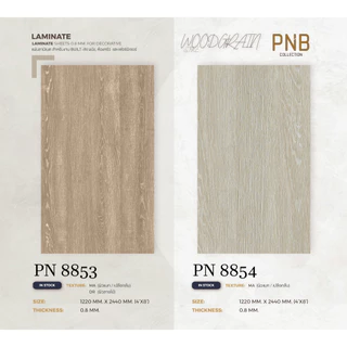[ พร้อมส่ง ] PNB LAMINATE แผ่นลามิเนต 1.22 x 2.44 ม. หนา 0.8 มม. พื้นผิว MATT (High Pressure Laminate)