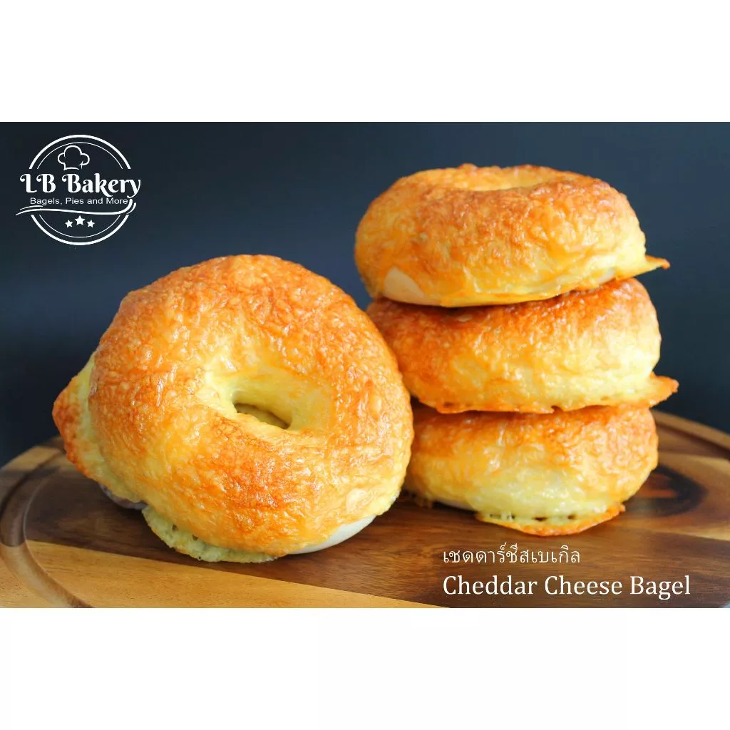 Cheddar Cheese Bagels 4 pcs. (100g/pc) เบเกิลเชดาชีส 4 ชิ้น (100 ก./ ชิ้น) #11