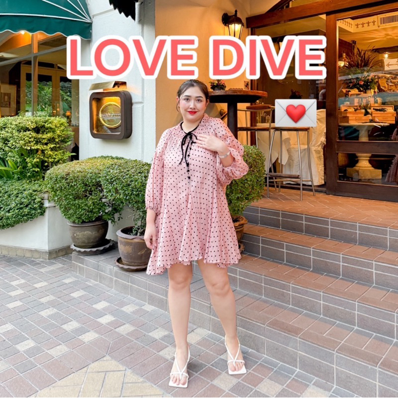 Lady M | LOVE DIVE dressplussize เดรสสาวอวบหวานๆ ซ่อนเปรี้ยว ใส่ออกเดท เที่ยว ปาร์ตี้