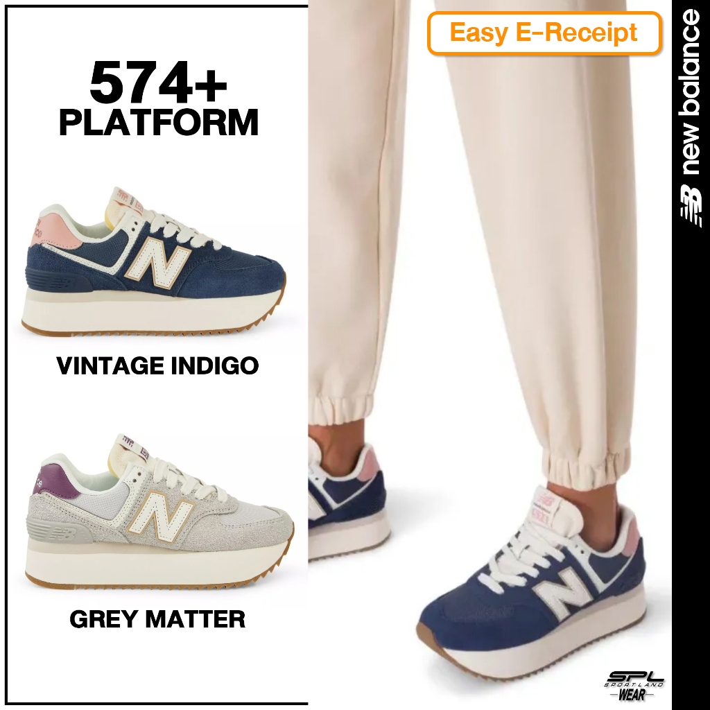 New Balance Collection รองเท้าผ้าใบ สำหรับผู้หญิง NB W 574 Grey Matter WL574ZCO / Vintage Indigo WL5