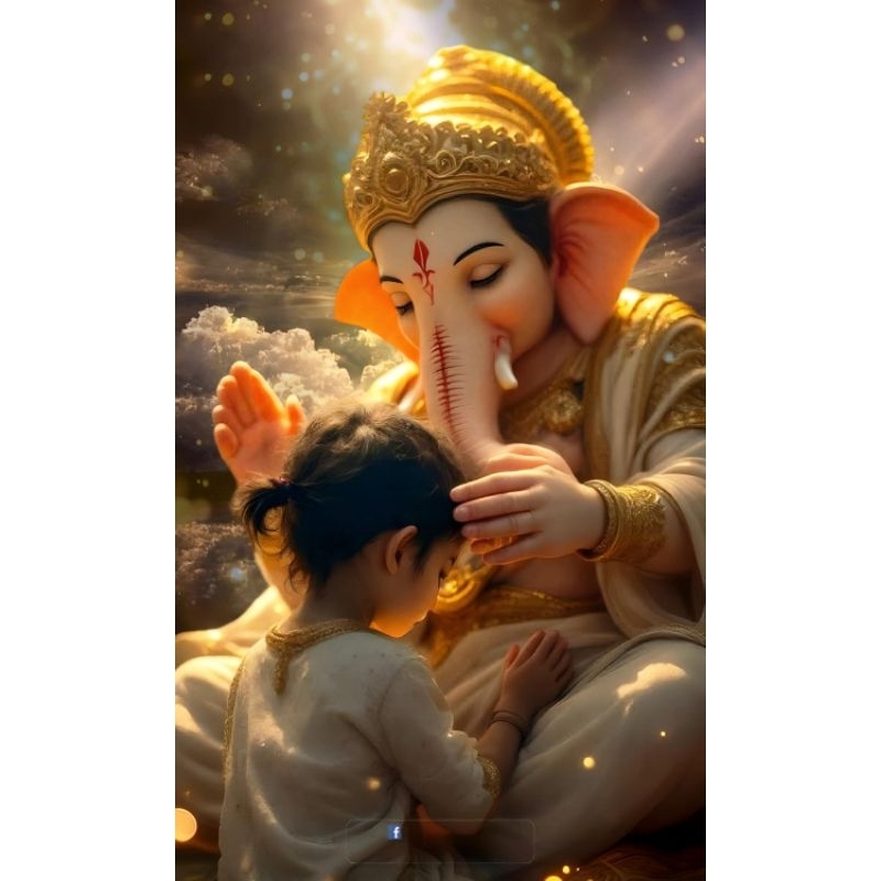 รูปโปสเตอร์ พระพิฆเนศ 25*42 cm  ไม่มีกรอบ ติดผนัง ภาพมงคล เสริมฮวงจุ้ย ตกแต่งบ้าน