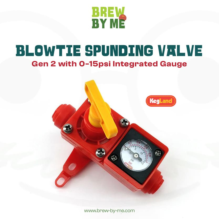 BlowTie Spunding Valve Gen 2 with 0-15psi Integrated Gauge อุปกรณ์เสริม Fermzilla KegLand
