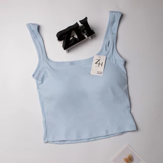 ZH.6760 สายเดี่ยวผ้าร่องฟองน้ำในตัวงานอย่างดี(7สีพร้องส่ง)เสื้อกล้ามผู้หญิงฟรีไซส์