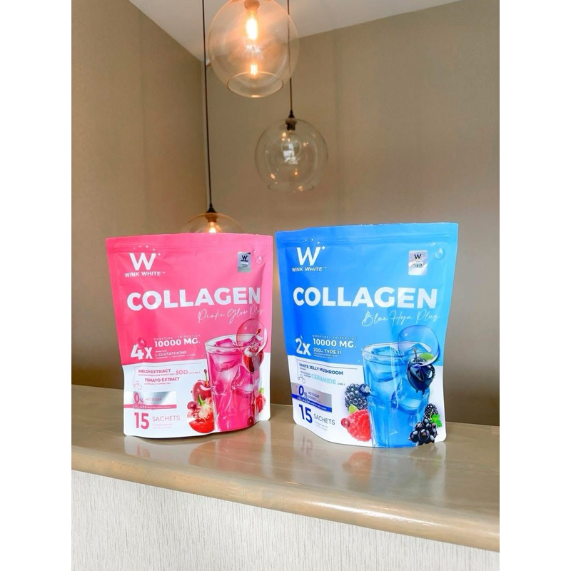 คอลลาเจนพิงค์โกลพลัส1+คอลลาเจนบลูไฮยาพลัส1(420.)