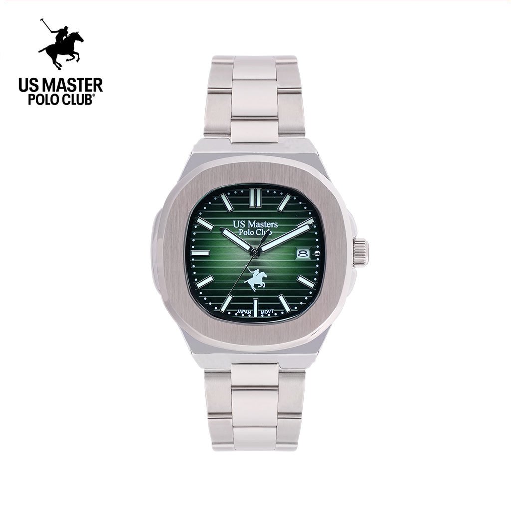 USM-DD17 นาฬิกาข้อมือ มีวันที่ กันน้ำได้ สายสแตนเลส มีใบประกันแท้ 1 ปี แบรนด์ US Master Polo Club