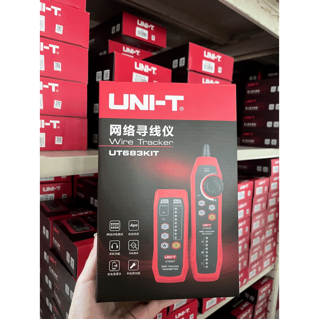 UNI-T UT683KIT wire tracker เครื่องทดสอบติดตามสาย RJ45, RJ11 รุ่น UT683