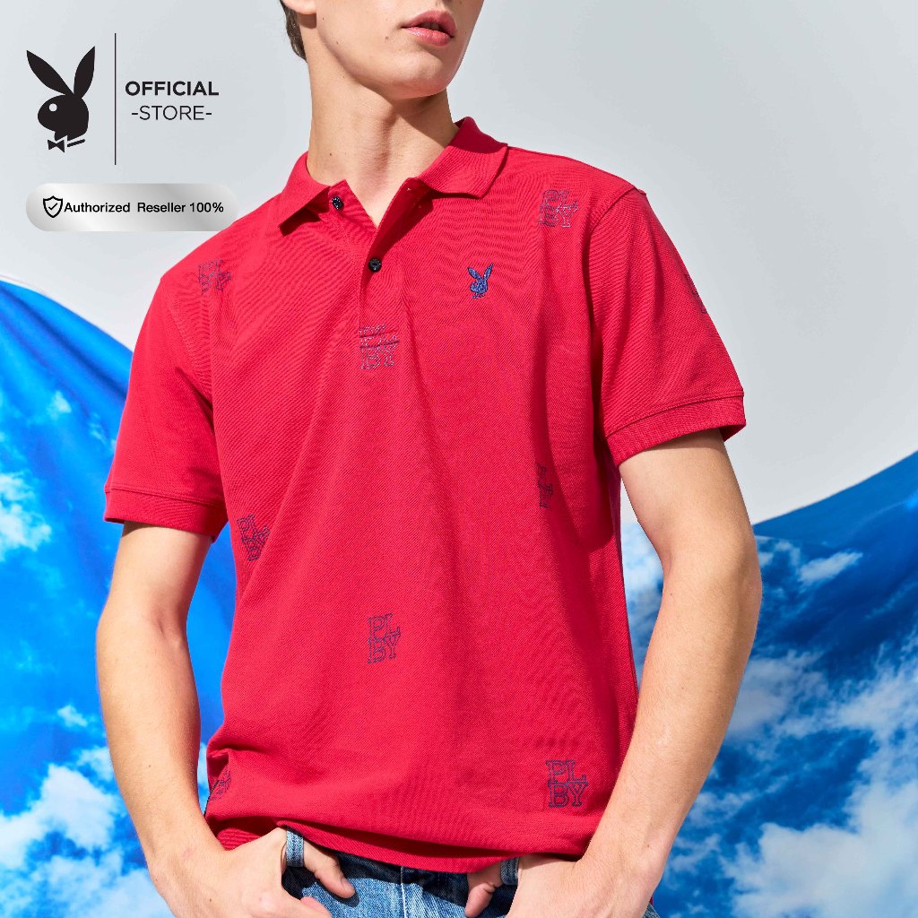 PLAYBOY PLBY เสื้อโปโลแขนสั้น รุ่น P1MT251TP019RE