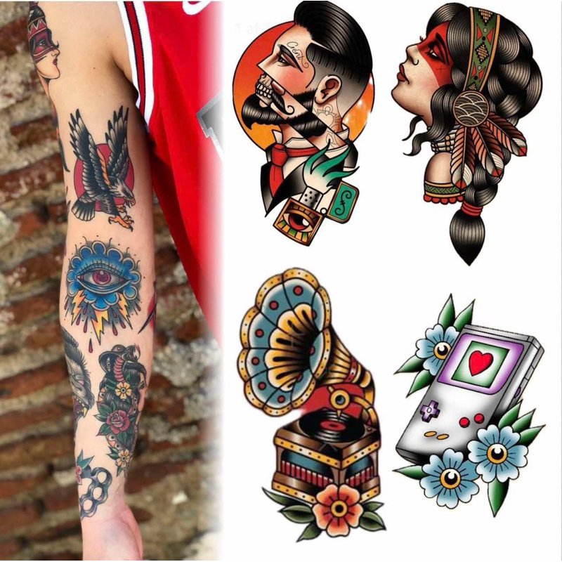 สติ๊กเกอร์ tattoo ชั่วคราว โอสคูล
