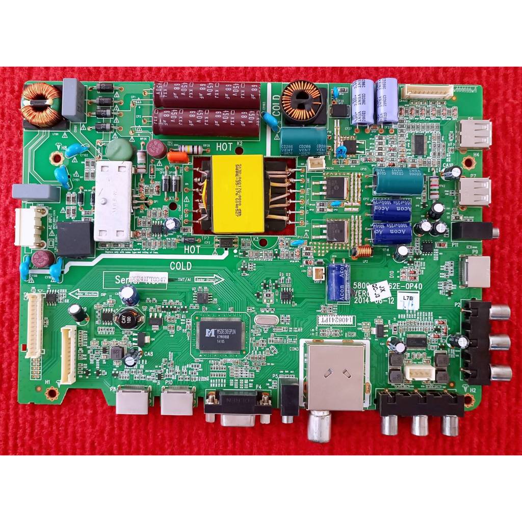 เมนบอร์ดทีวี Skyworth 32E360 พาสบอร์ด 5800-A6M62E-0P40 / 0P10