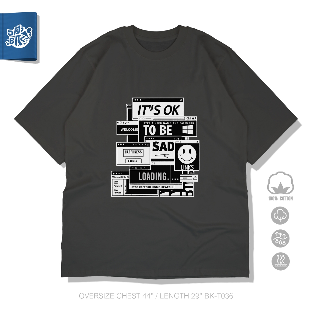 ✨️!NEW / BK-036 เสื้อยืดคอกลม "Cotton Oversize"