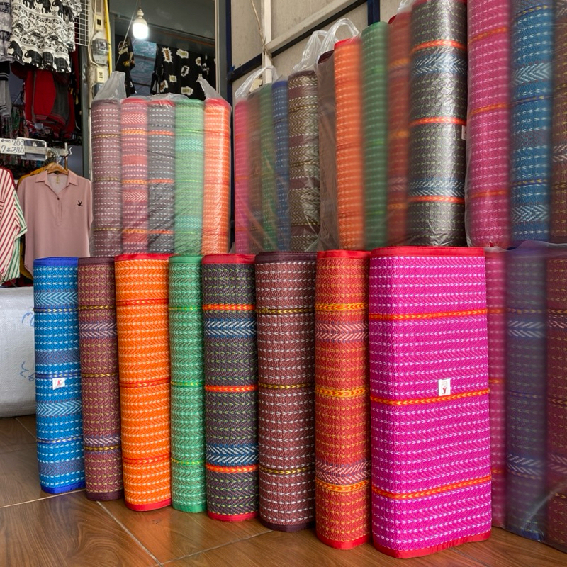 เสือ 4 พับ 6 ฟุต ขนาด 180x200cm แบบเสื้อยางพารา พับเก็บง่ายใช้ได้ดีคุณภาพดีมาก