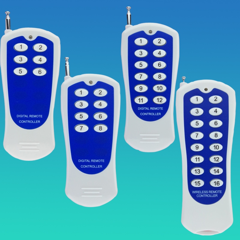 รีโมทคอนโทรลไร้สาย 6-Key 8-Key 12-Key 16-Key รหัสคงที่ 315 M/433 M ความถี่ RF Home Automation ระบบรี