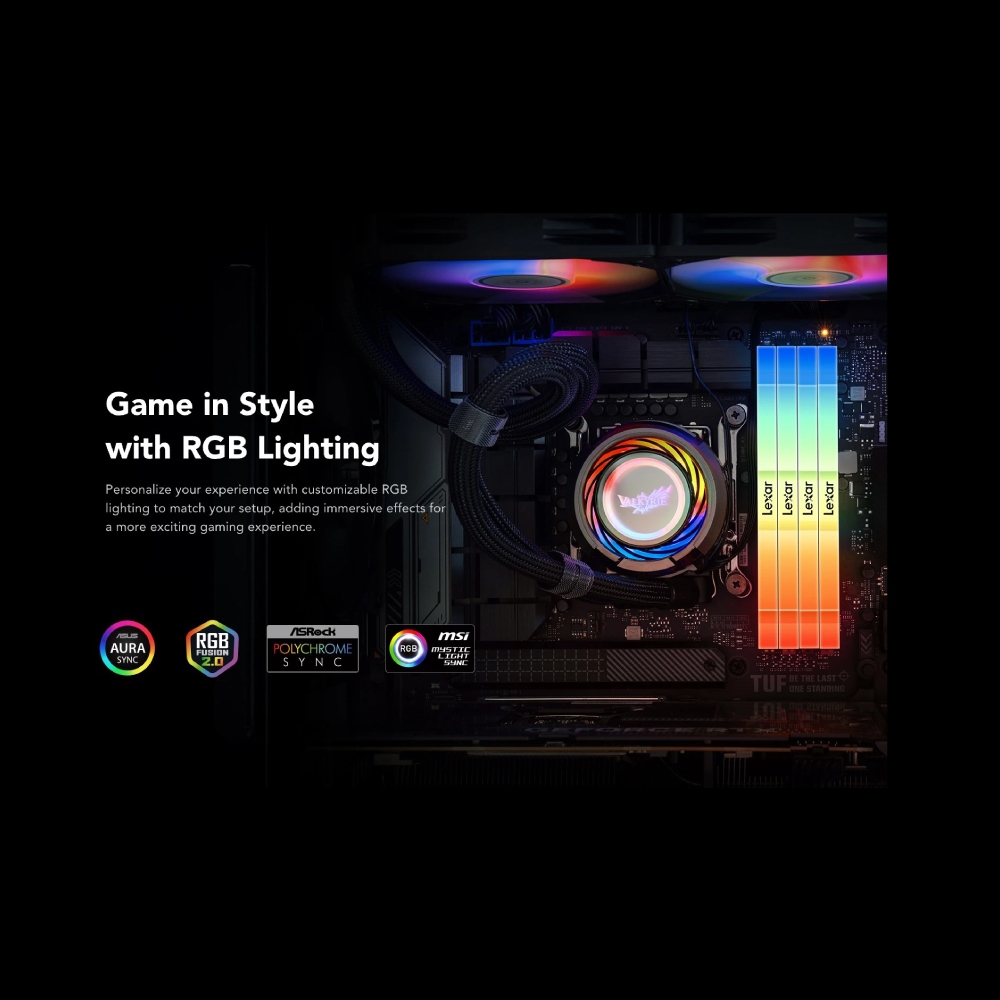 แรมพีซี LEXAR® THOR RGB DDR5 DESKTOP MEMORY 16GB DUAL PACK (LD5U16G60C38BG-RGD)_5