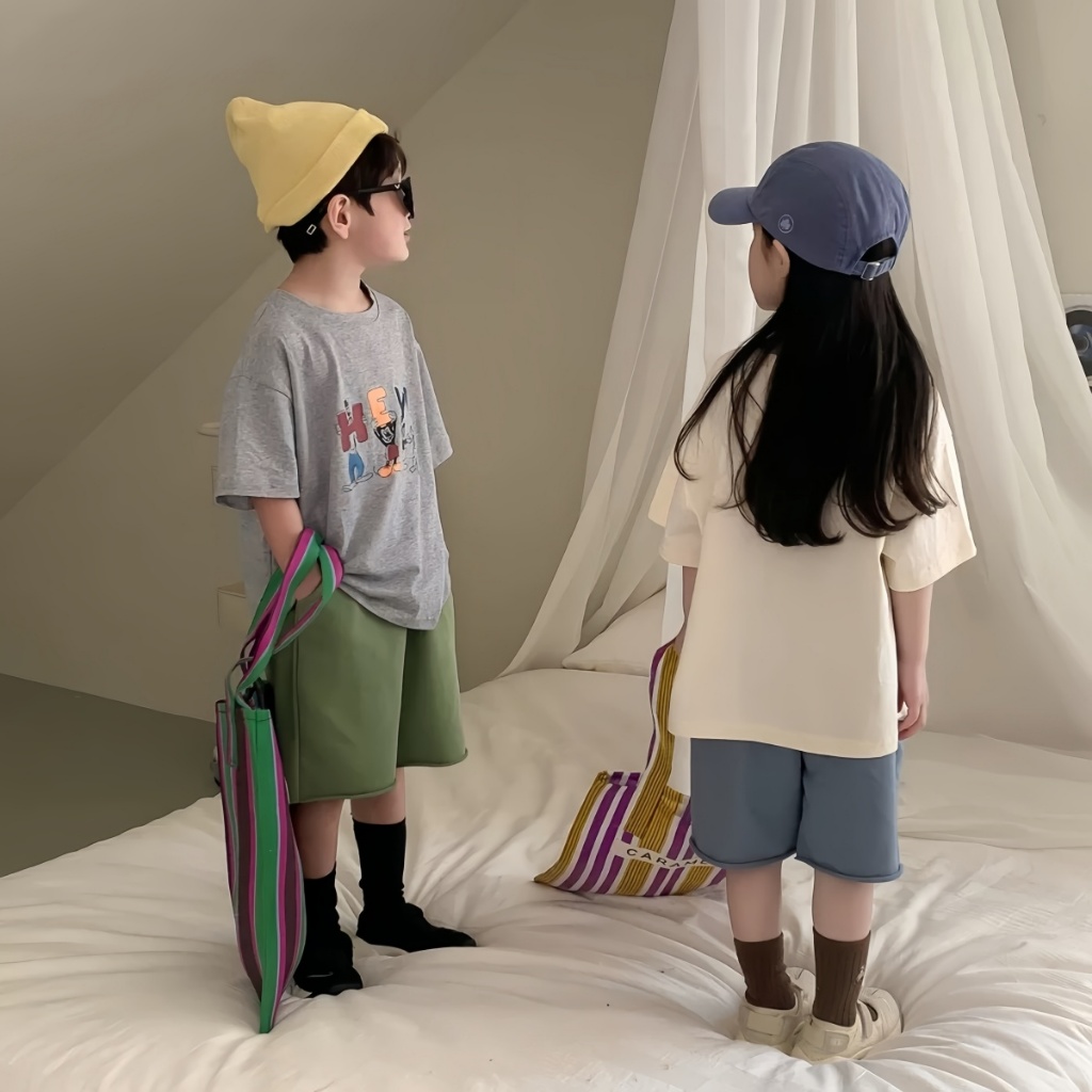 Beryl kidsเสื้อยืดเด็กแขนสั้นลายการ์ตูนเสื้อสวมหัวคอกลมน่า รูปที่ 7