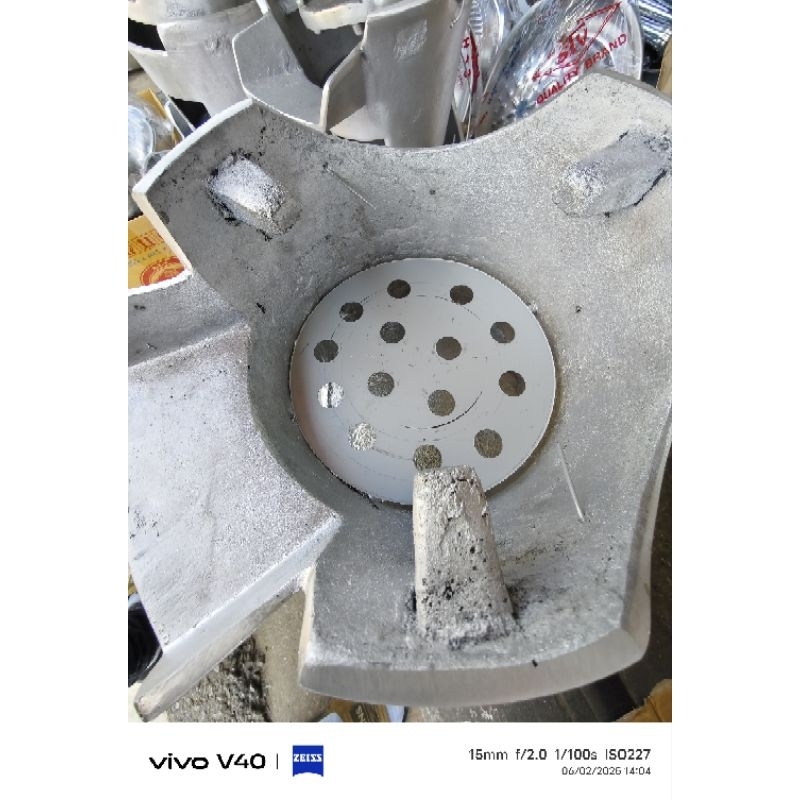 เตาถ่าน เตาอังโล่ เตาอลูมิเนียมหล่อ100% รุ่นมีปากใส่ฟืน - รูปที่ 5