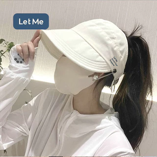 Let Me หมวกกันแดด - หมวกกันแดด สีครีม เรียบง่ายและมีสไตล์ LM-FAC2042-01