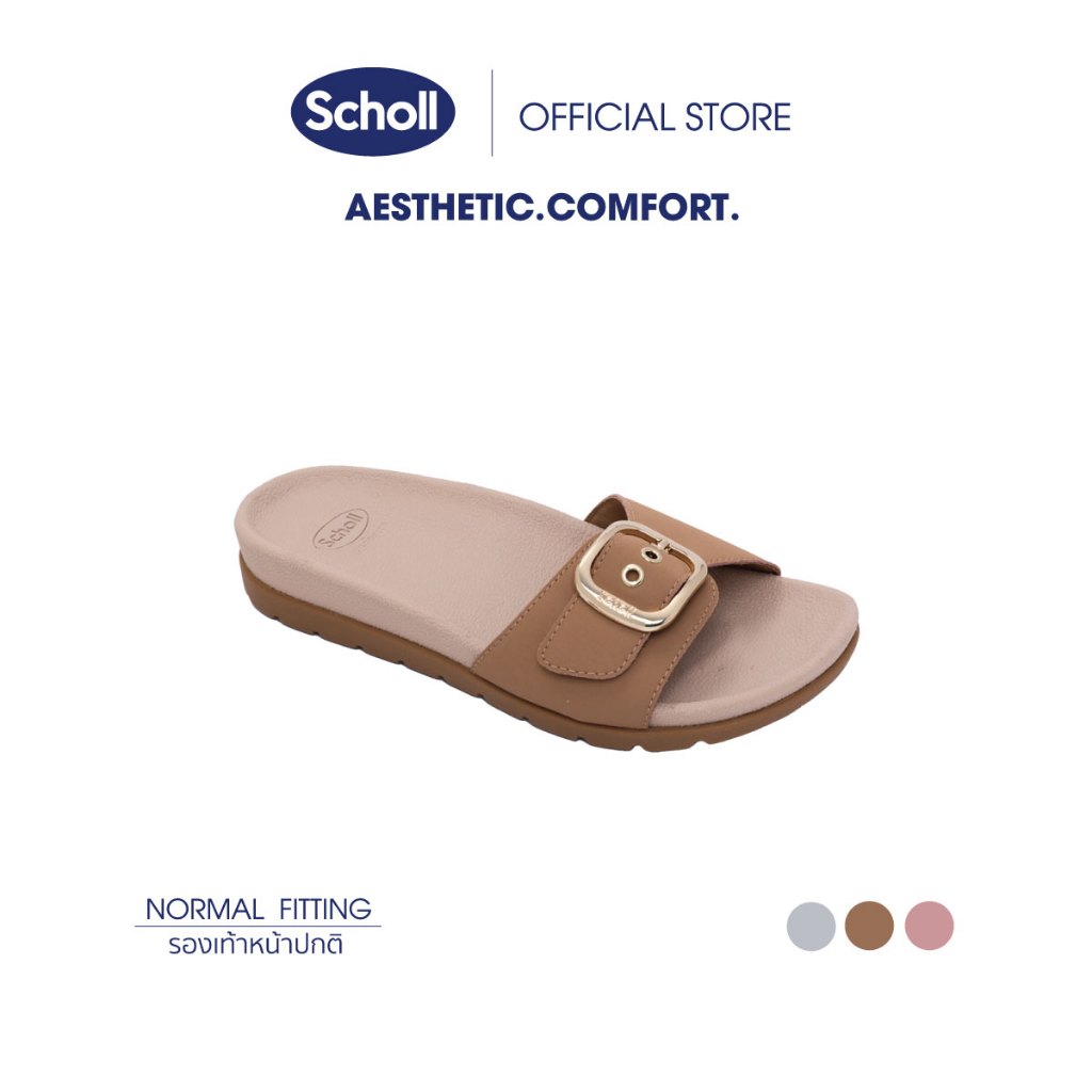 Scholl รองเท้าแตะ ผู้หญิง สกอลล์ แบบสวม รุ่น Vyla รองรับทุกสรีระเท้า กระชับ นุ่ม