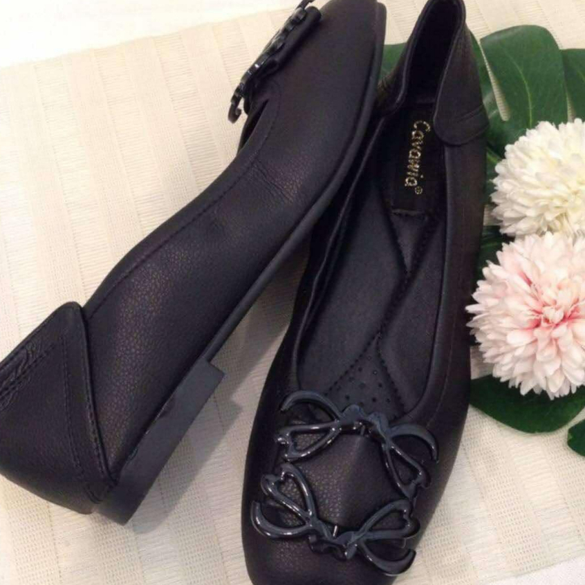 รองเท้าคัชชูแฟชั่น รองเท้าคัทชู Cavawia รุ่นCA4381E สีดำสีครีม