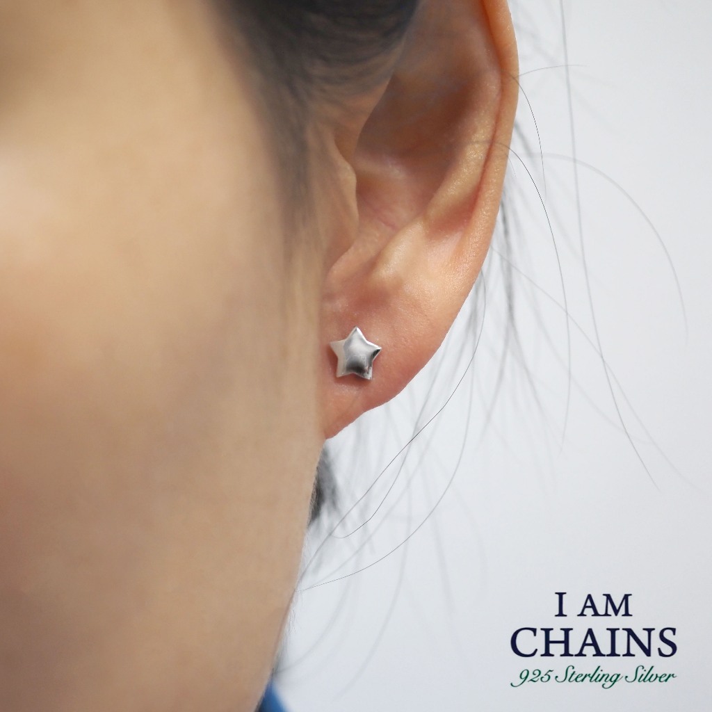 ต่างหูเงินแท้ สไตล์มินิมอล ลาย หัวใจ, ดาว, โอบอุ้ม และโอบกอด วัสดุเงินแท้ 925 ไม่แพ้ไม่คัน ใส่ติดหูได้ทุกวัน - รูปที่ 7