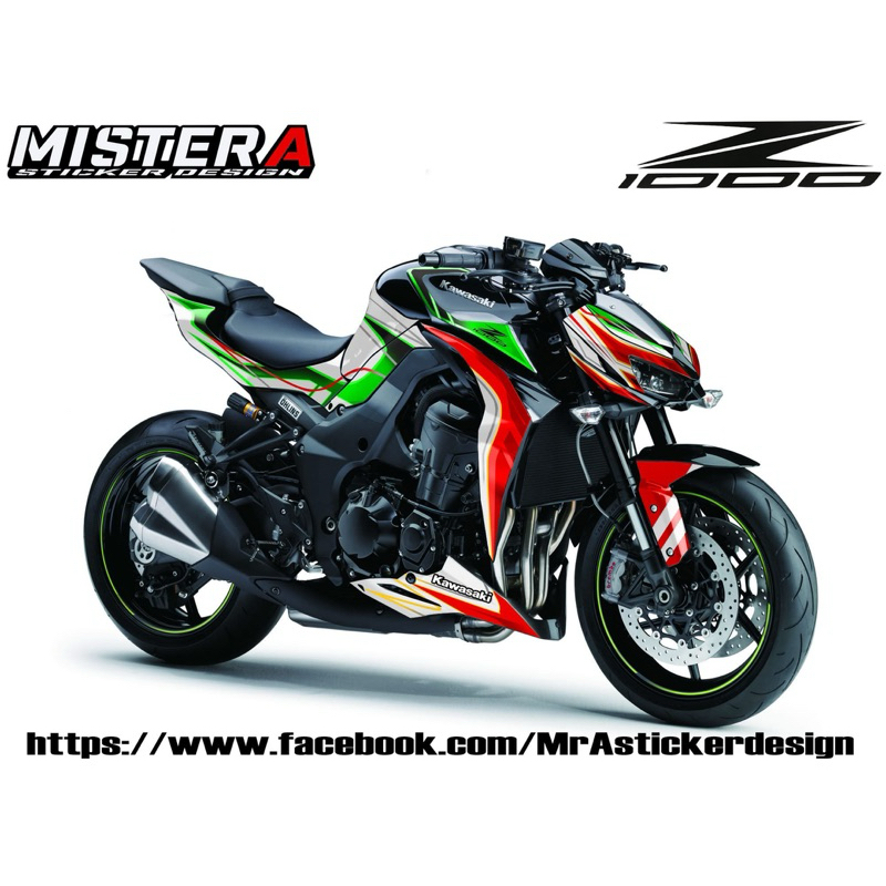 (Mr.AM) ชุดสติ๊กเกอร์ [เกรด Premium] Kawasaki Z1000 (KAWASAKI)