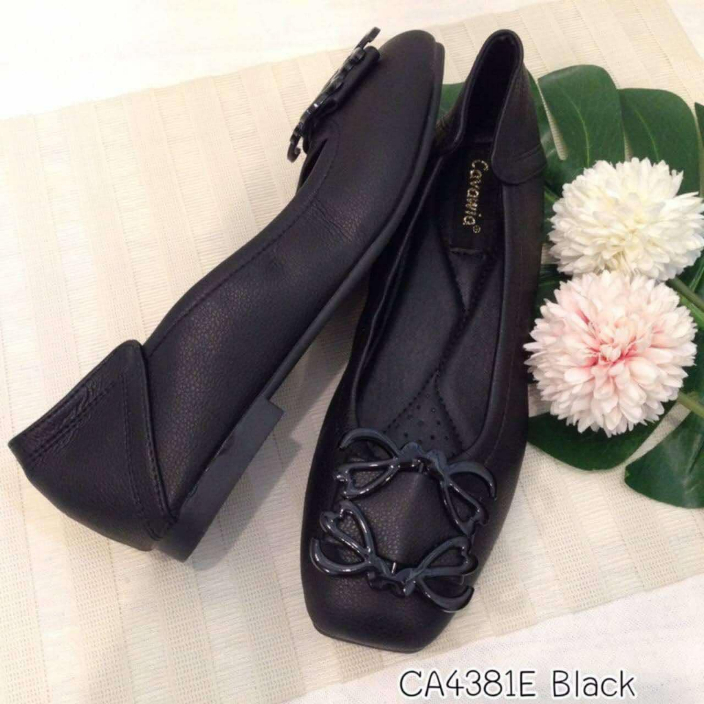 รองเท้าคัชชูแฟชั่น รองเท้าคัทชู Cavawia รุ่นCA4381E สีดำสีครีม