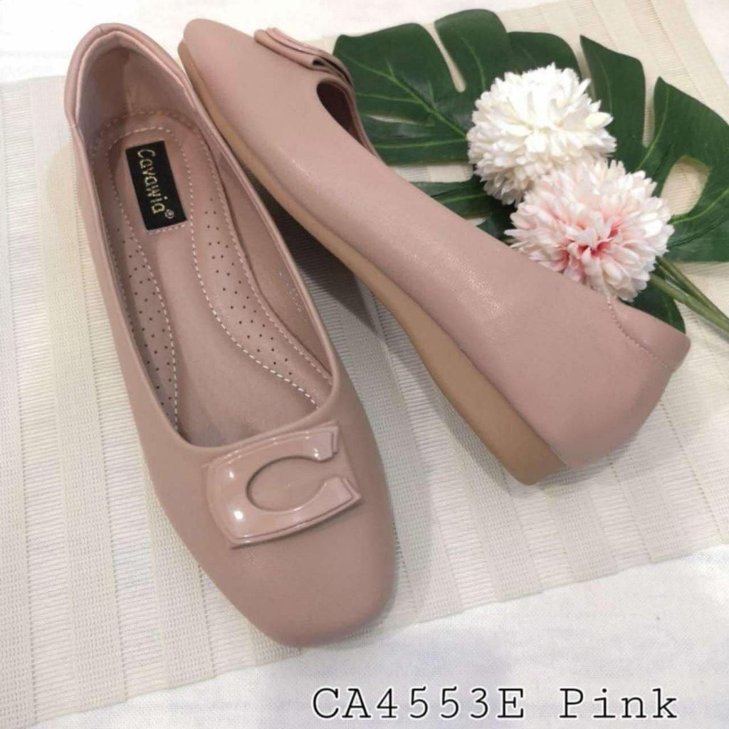 รองเท้าคัชชูแฟชั่น รองเท้าทำงาน Cavawia รุ่นCA4553E สีกะปิ