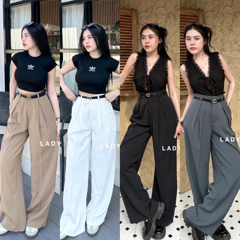 กางเกงรุ่นSandyจีบหน้า🖤